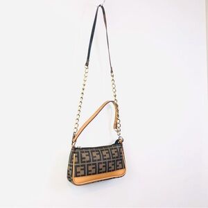 Trendy Black Brown Crossbody Bag